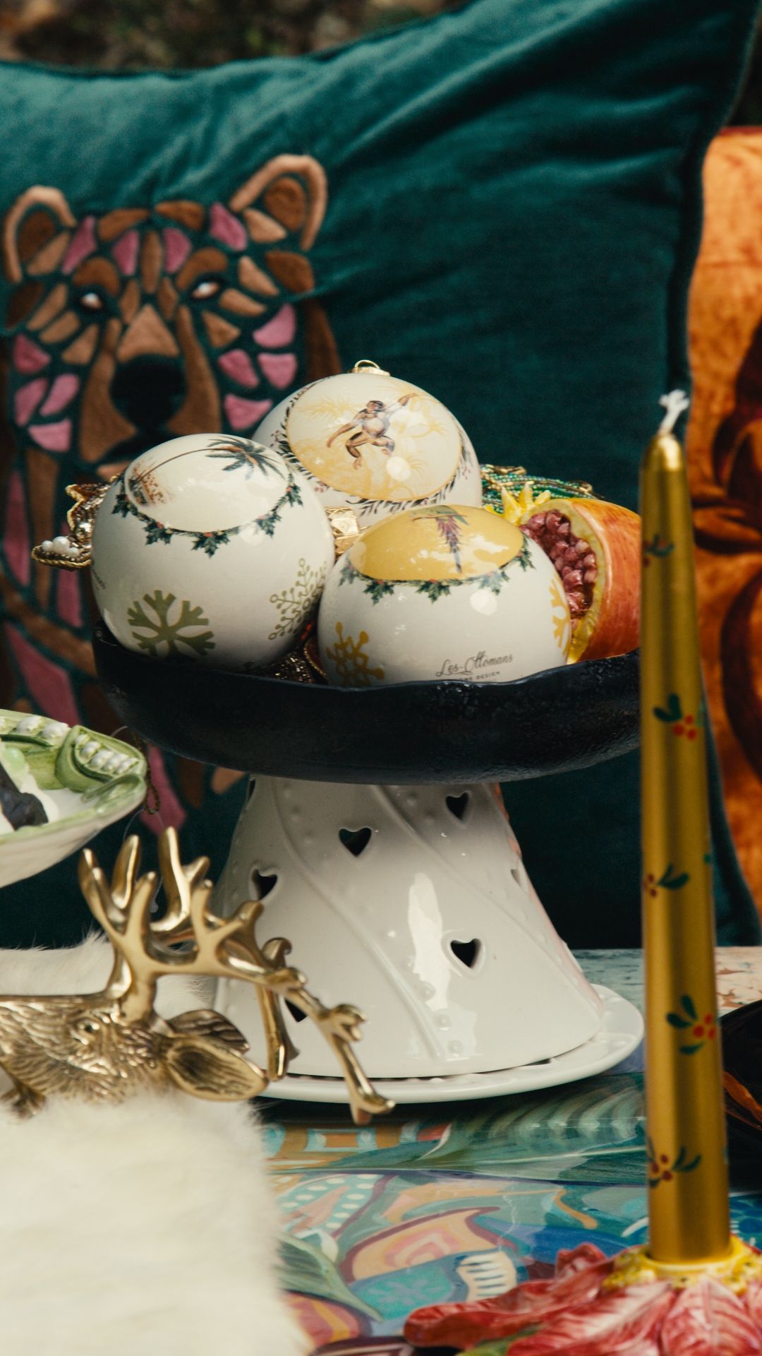 Ceramic Christmas Bauble Made in Italy - Monkey