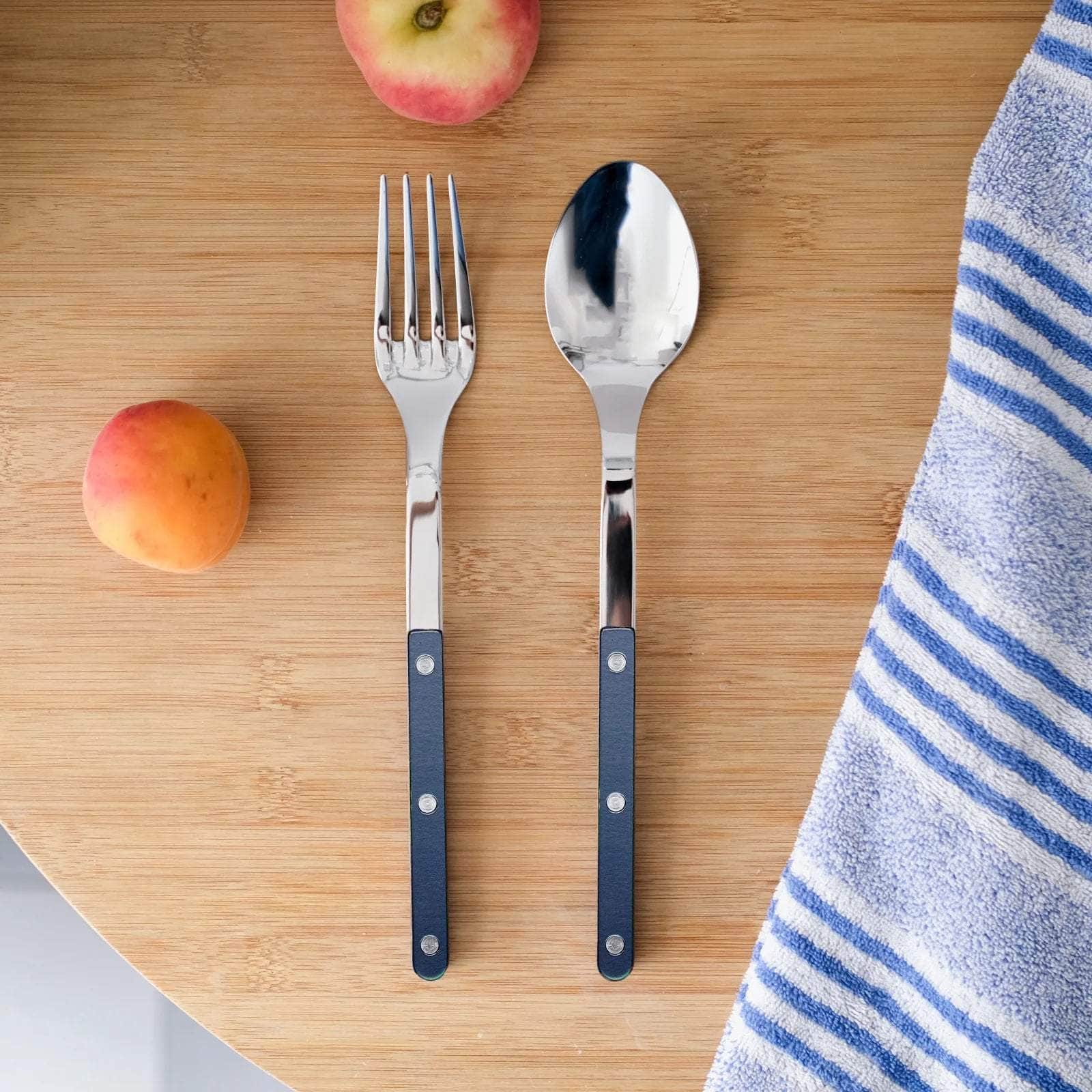 Bistrot Pearly Serving Set, Steel Blue