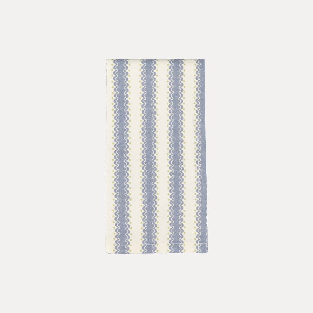 Atlantic Dark Blue Printed Napkin in 100% Cotton