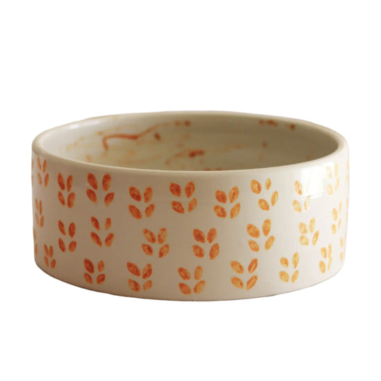 Yellow Leaf Ceramic Salad Bowl
