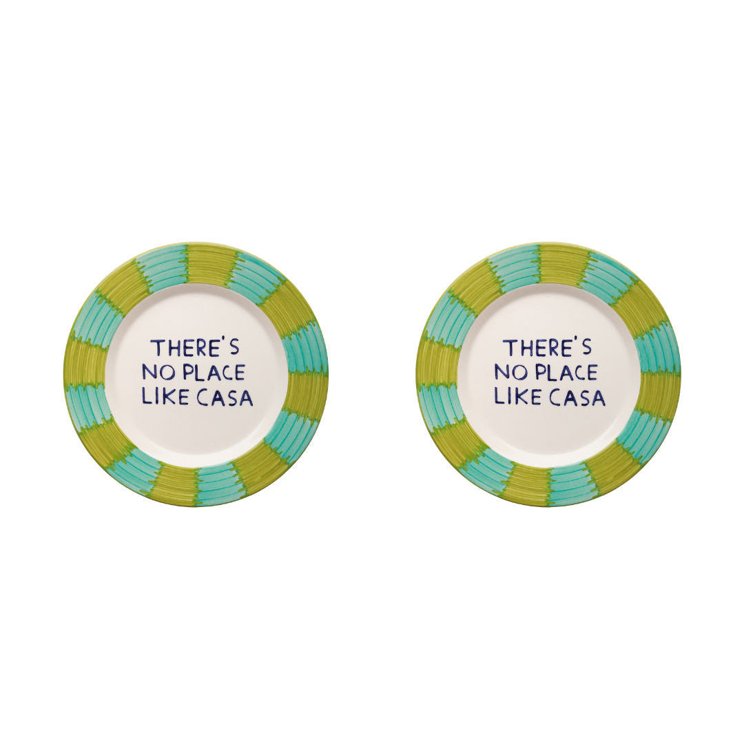 Pipa Acqua/Green Dessert Plate Set-Of-Two