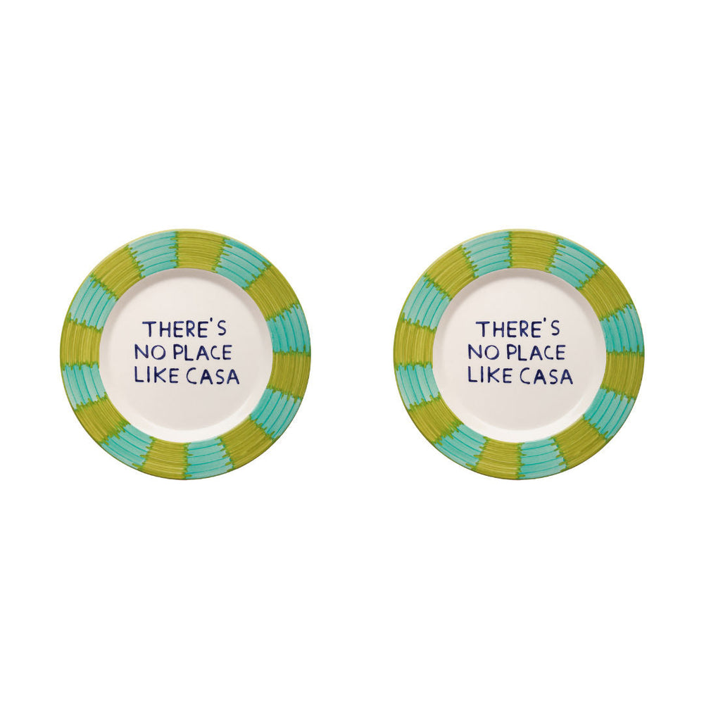 Pipa Acqua/Green Dessert Plate Set-Of-Two