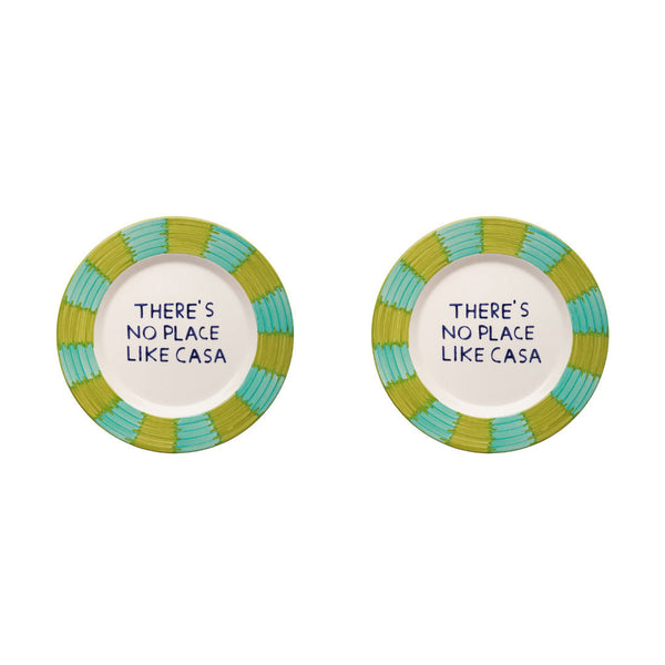 Pipa Acqua/Green Dessert Plate Set-Of-Two