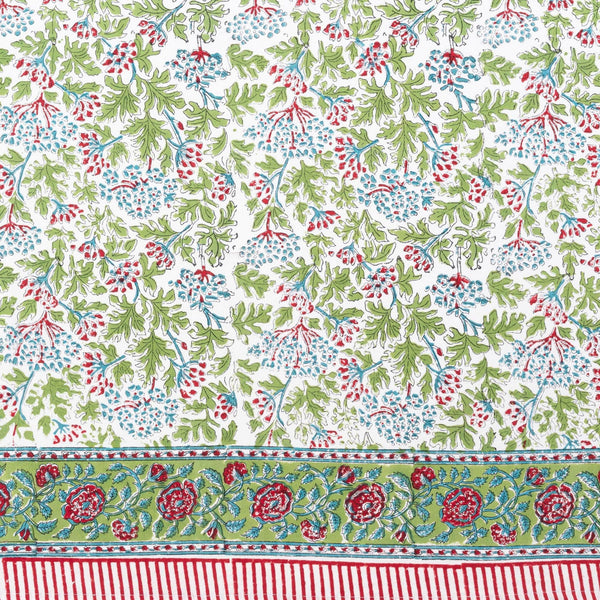 Kelpie Tablecloth in Green/Red