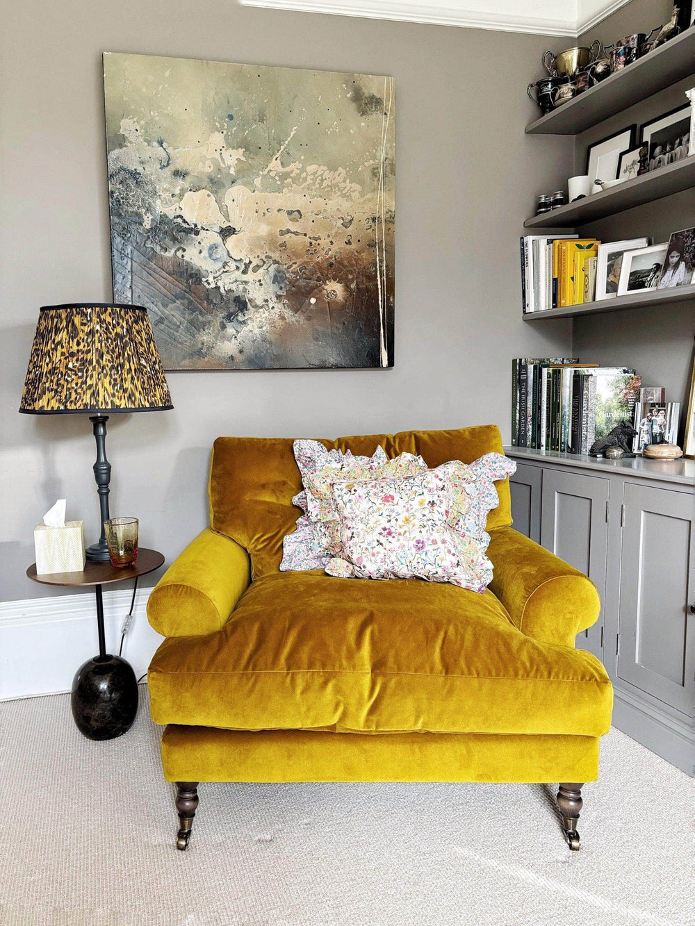 Double Ruffle Cushion Made With Liberty Fabric Linen Garden