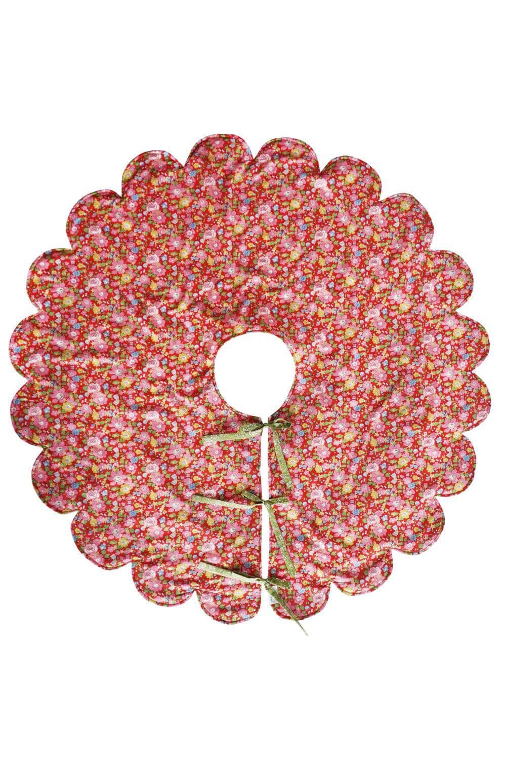 Reversible Christmas Tree Skirt made with Liberty Fabric