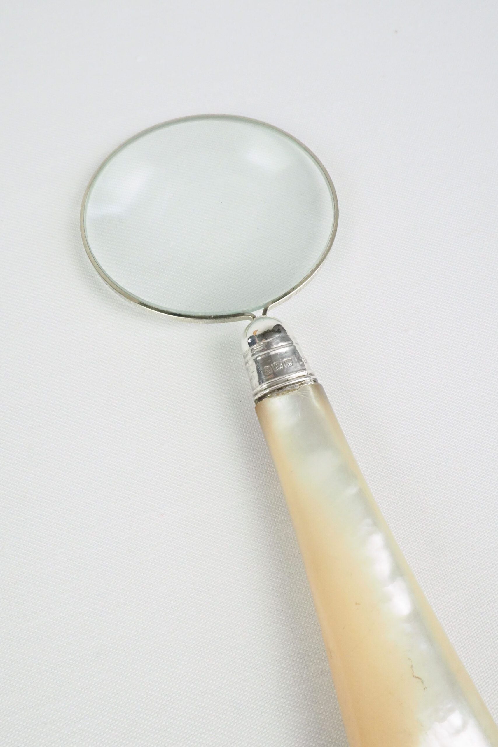 Silver and Mother of Pearl Magnifying Glass