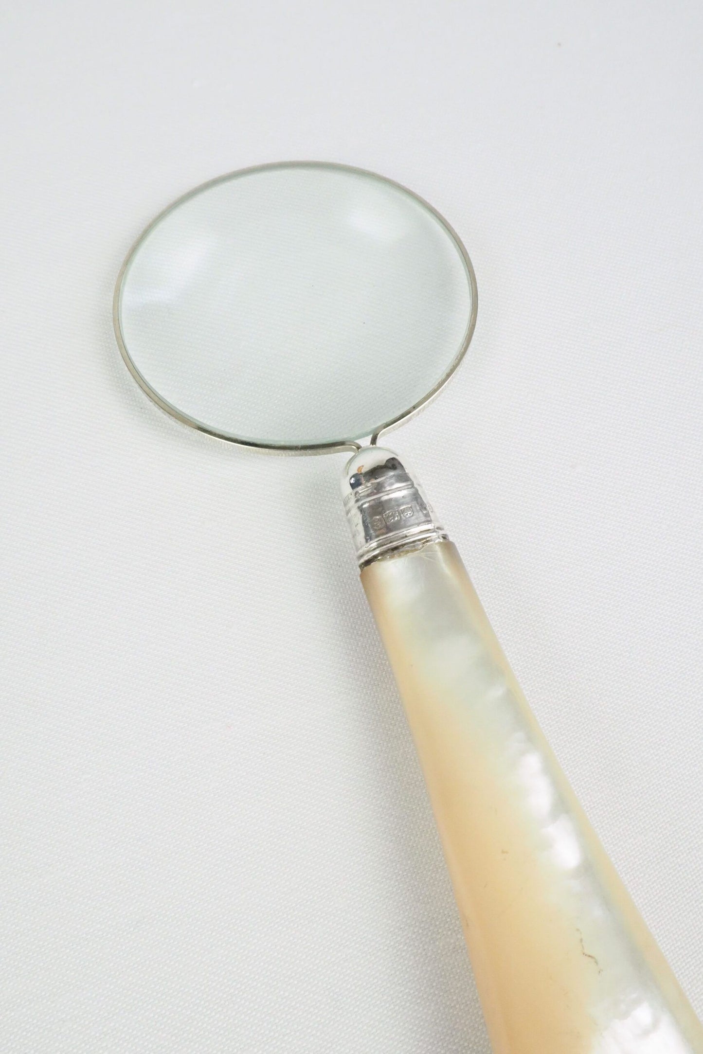 Silver and Mother of Pearl Magnifying Glass
