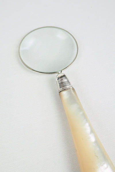 Silver and Mother of Pearl Magnifying Glass