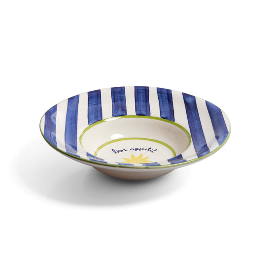 Loulou Blue Pasta Plates Set-Of-Four
