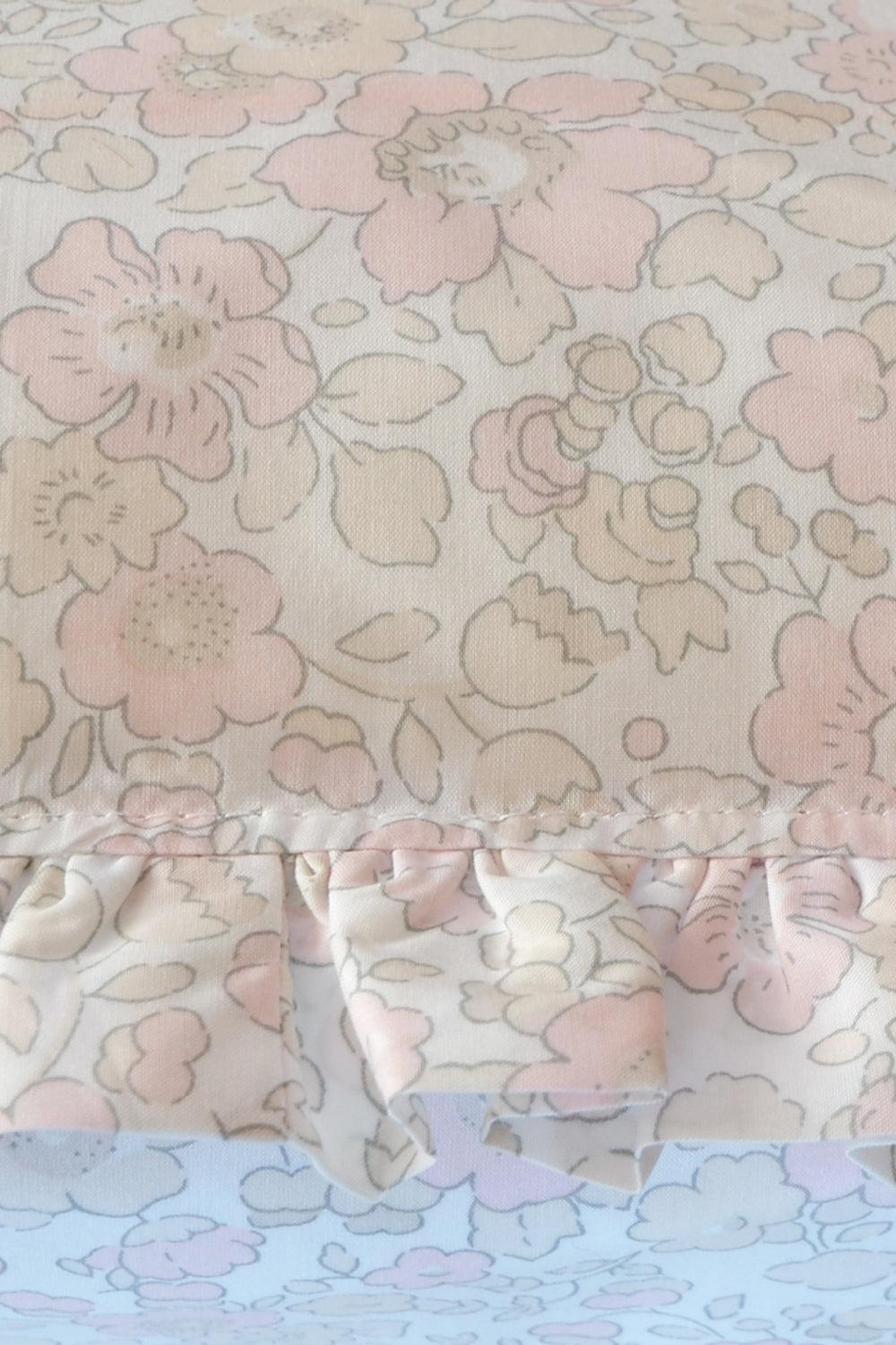 Frill Edge Pillowcase made with Liberty Fabric BETSY LACE