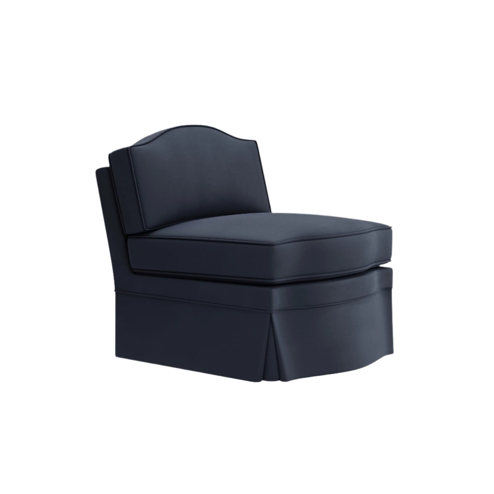 Felix Slipper Chair, Prussian Linen