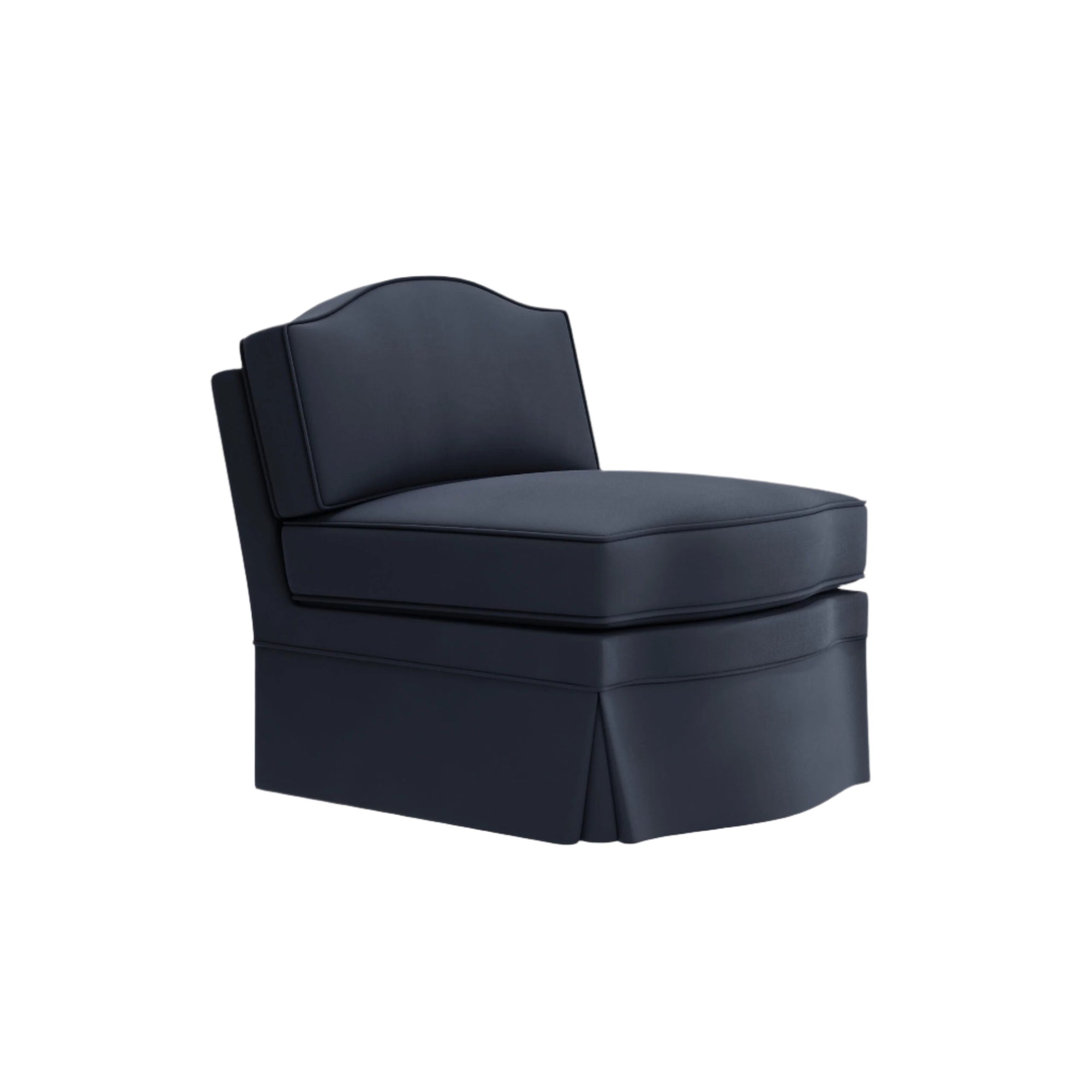 Felix Slipper Chair, Prussian Linen