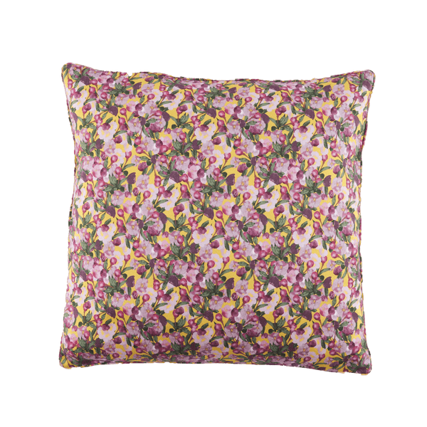 Romance is Dead Yellow Square Cushion Cover