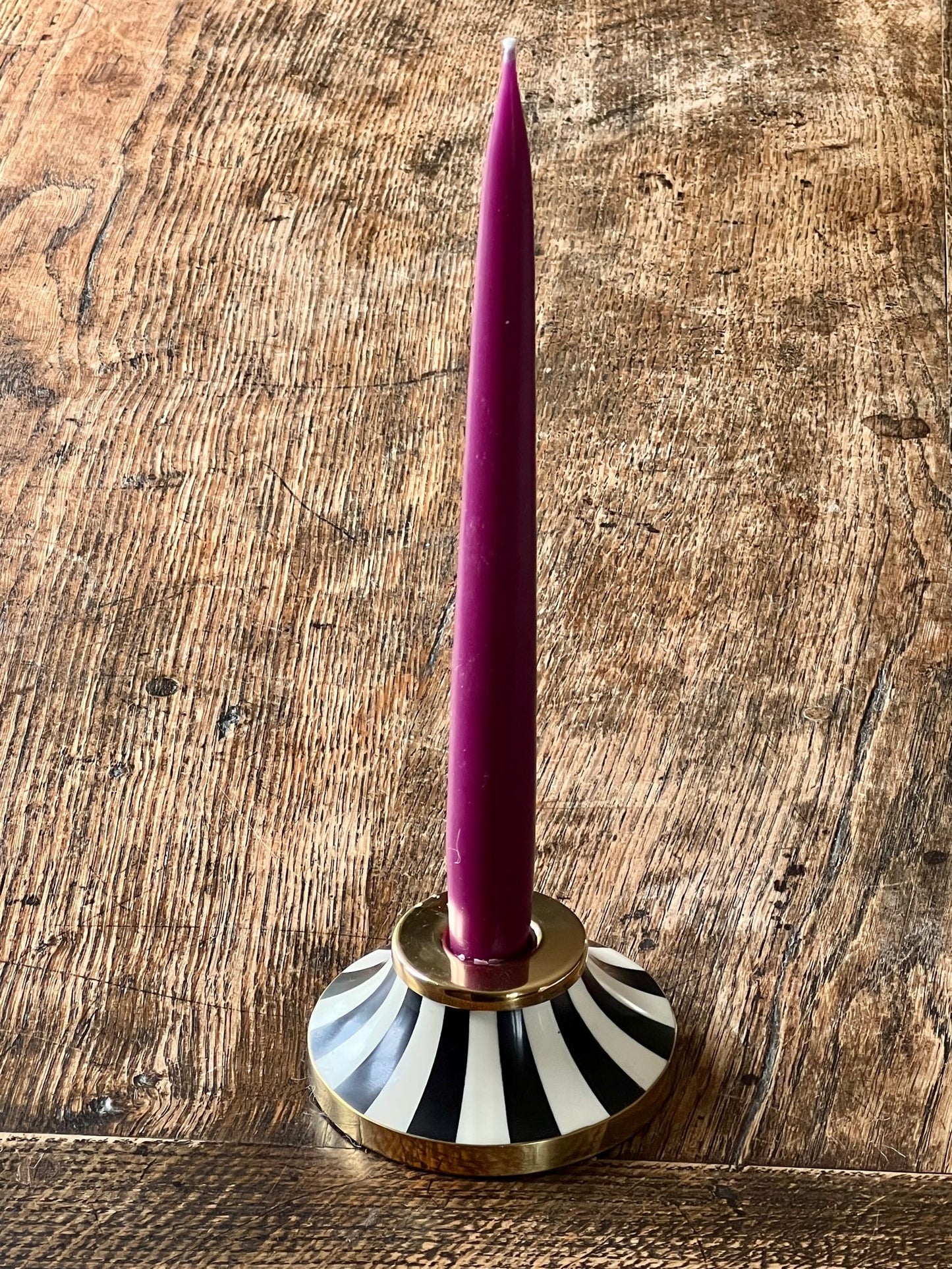 Circus Candleholder | Black | Striped
