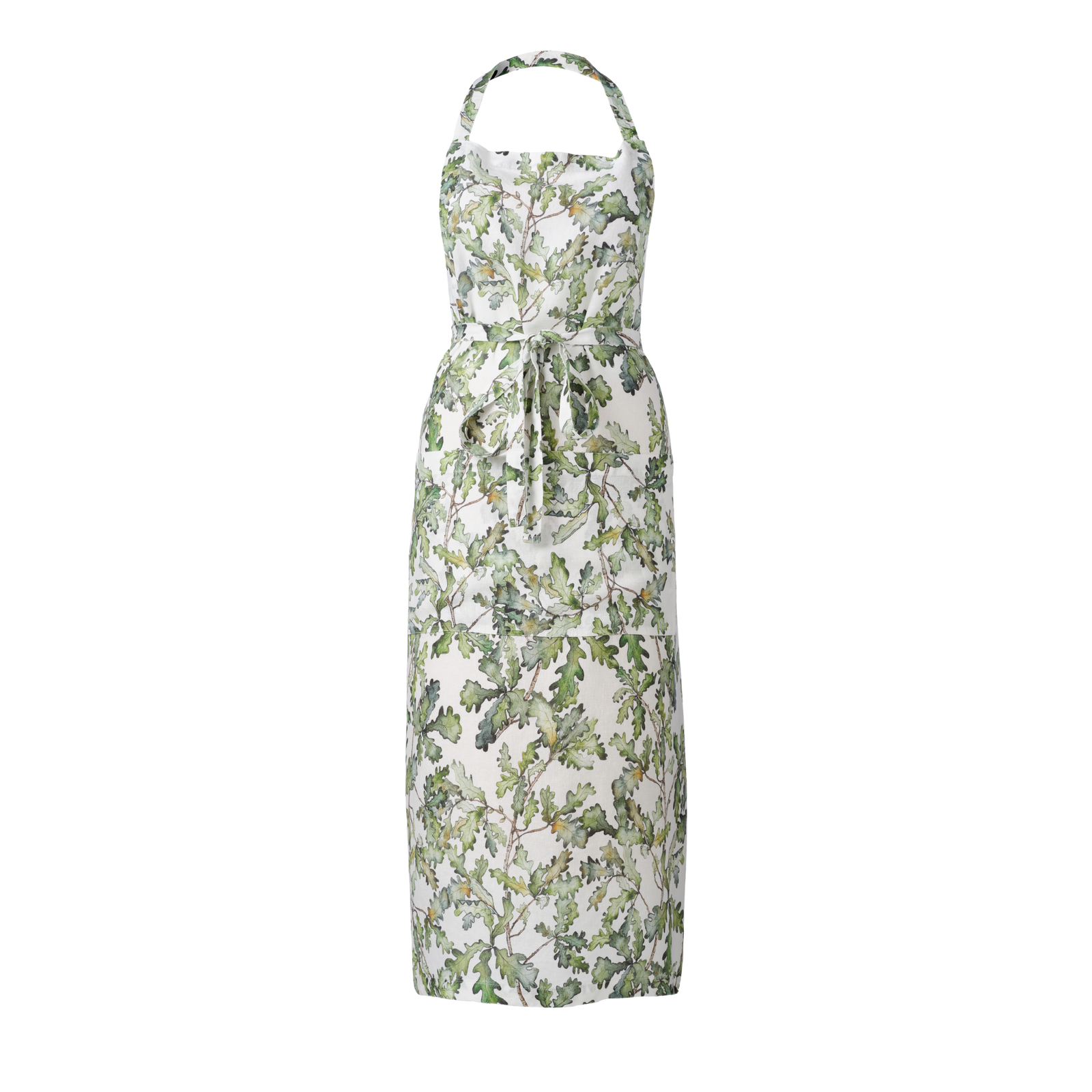 Oak Leaf Printed Linen Apron