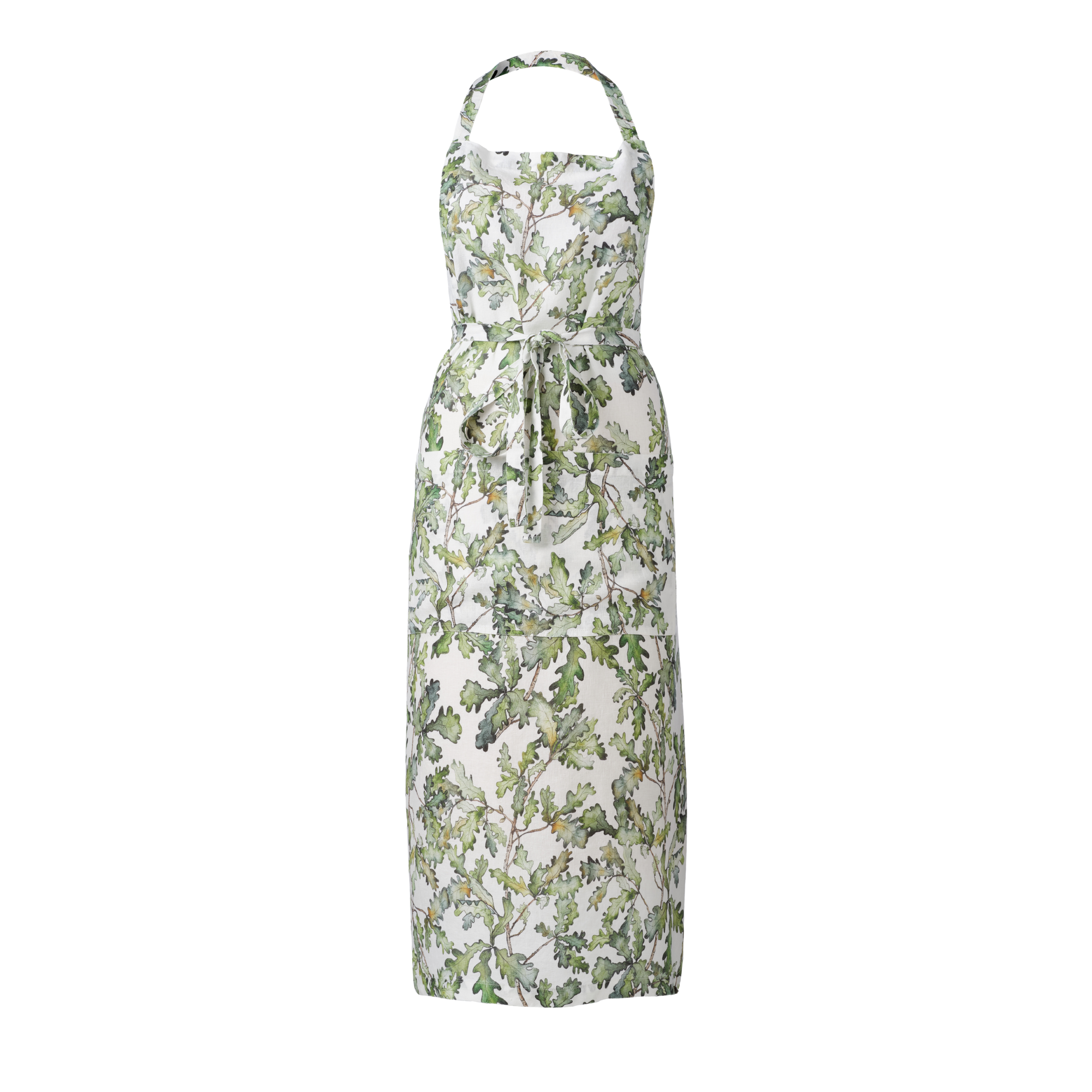 Oak Leaf Printed Linen Apron