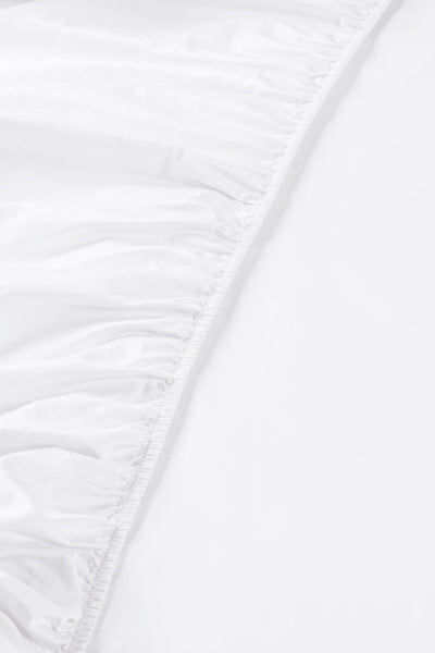 Sateen Organic Cotton Fitted Sheet - Midwinter White