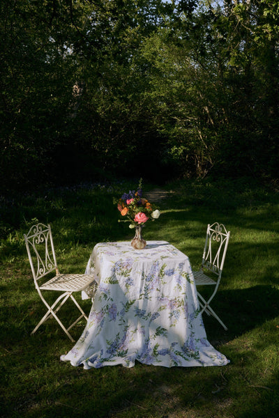 Wisteria Linen Tablecloth
