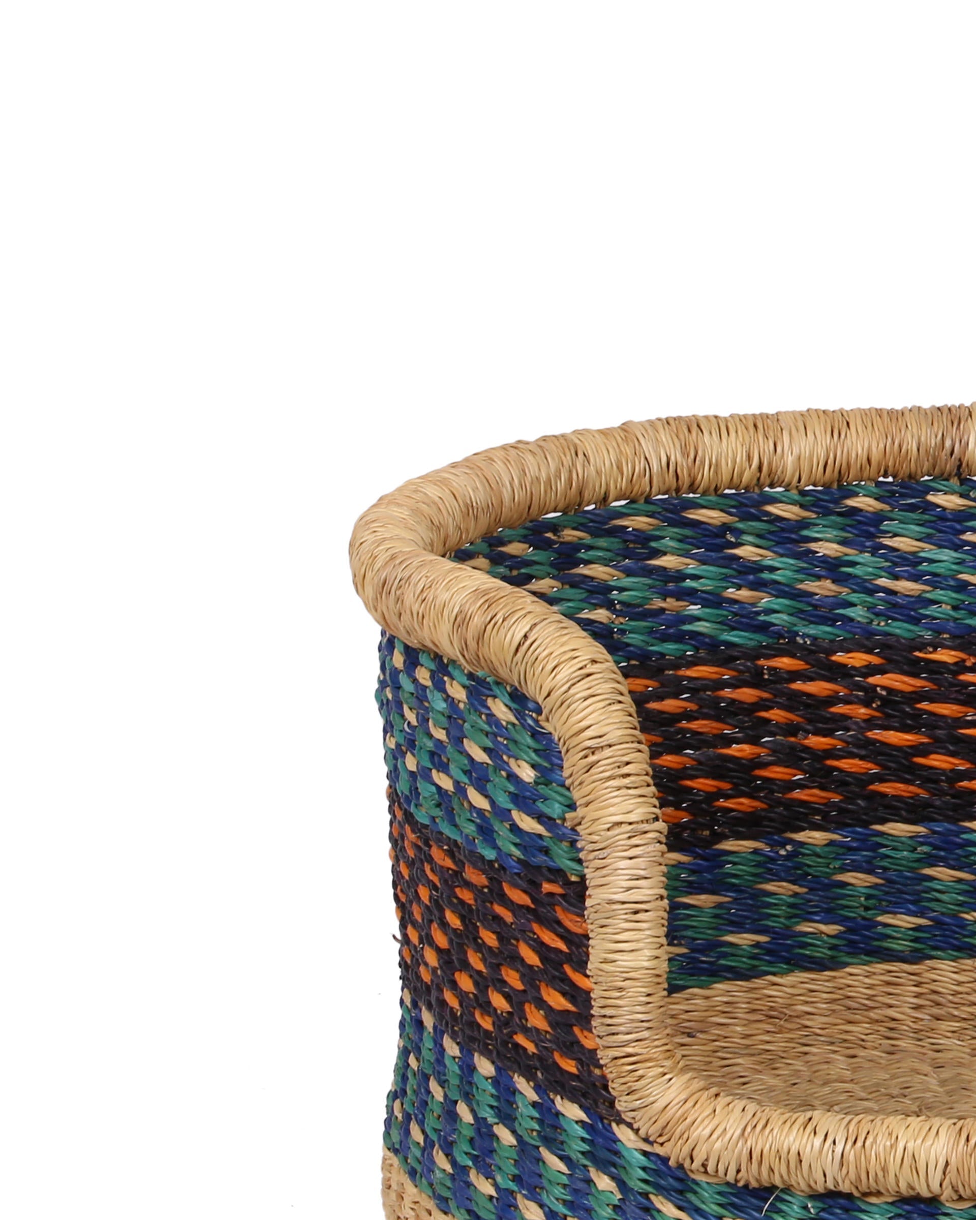 NANTIWE: Blue, Orange and Black Dog Basket - Small