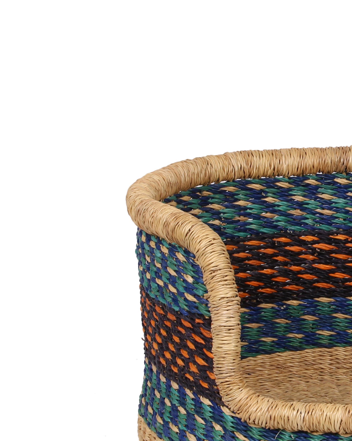 NANTIWE: Blue, Orange and Black Dog Basket - Small