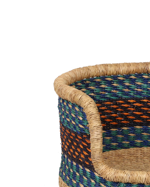 NANTIWE: Blue, Orange and Black Dog Basket - Small