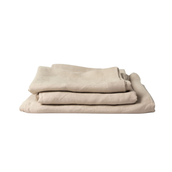 Beige Linen Tablecloth