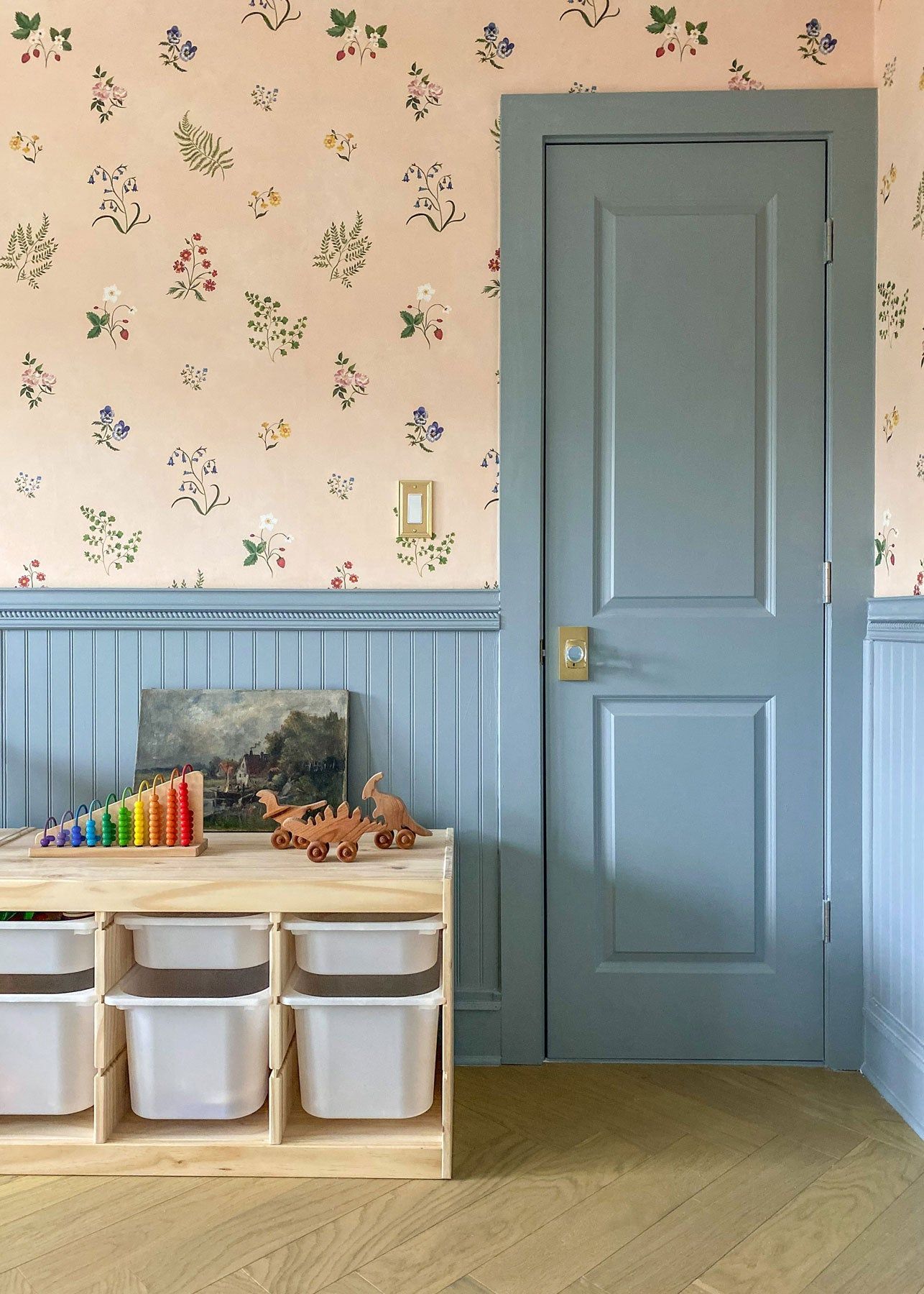 Herbarium Wildflower Wallpaper - Blush