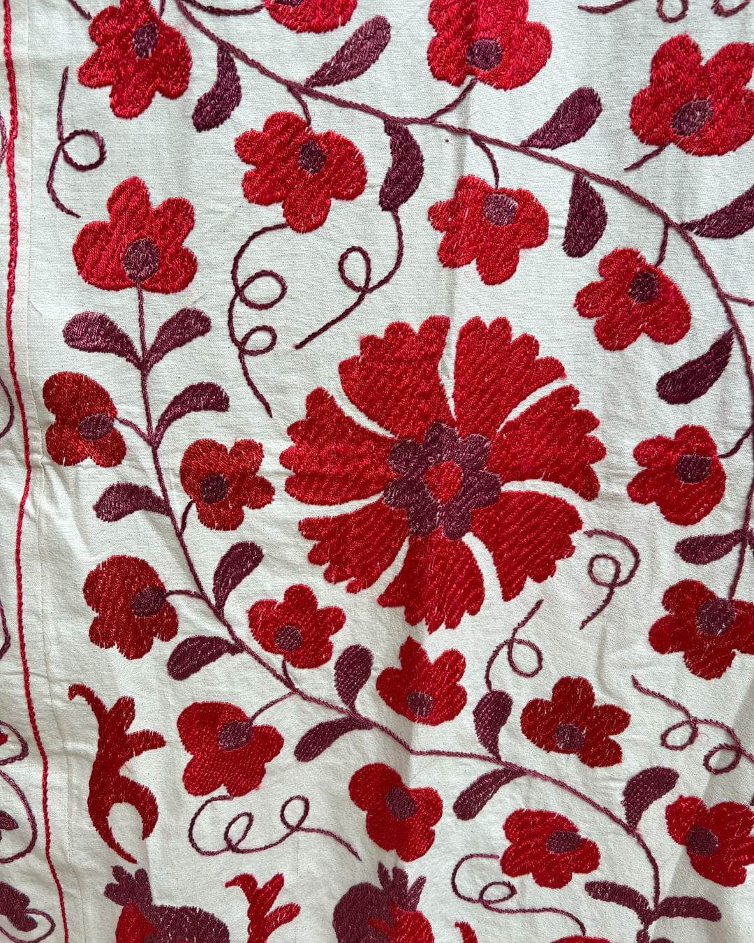 Vintage Red Suzani Quilt No.215