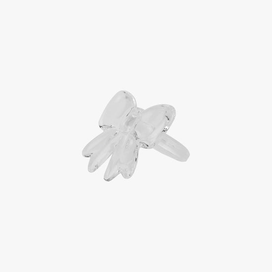 Bow Napkin Ring Clear Set of Four