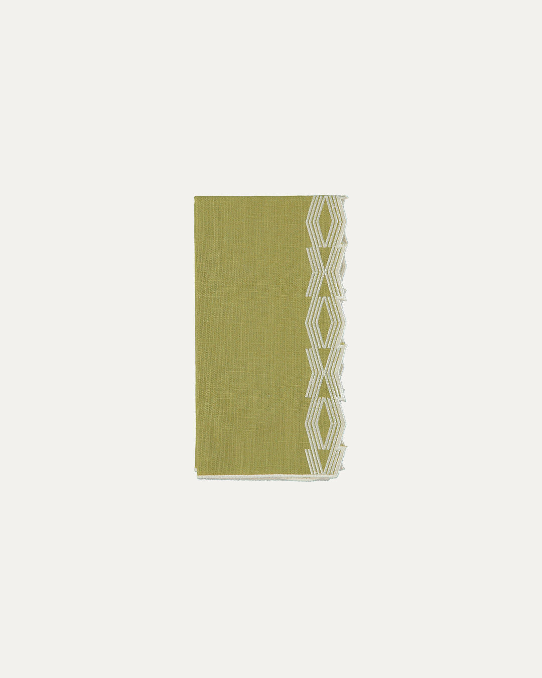 Prisma Napkin, Green with White