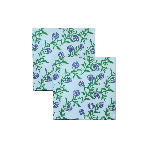 Rasa - Pure Cotton Table Napkin Set of 2 - Pastel Blue