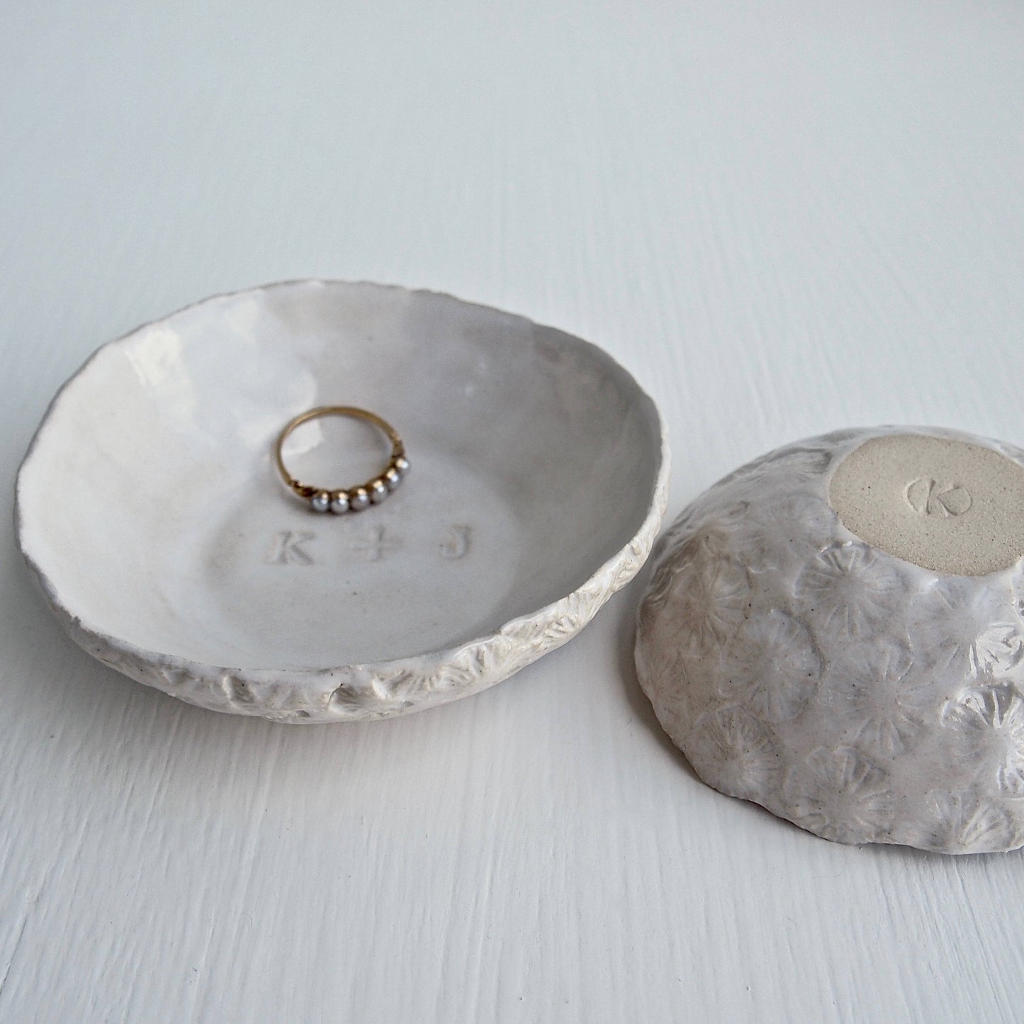 Personalised Pottery Initials / Name Ring Dish