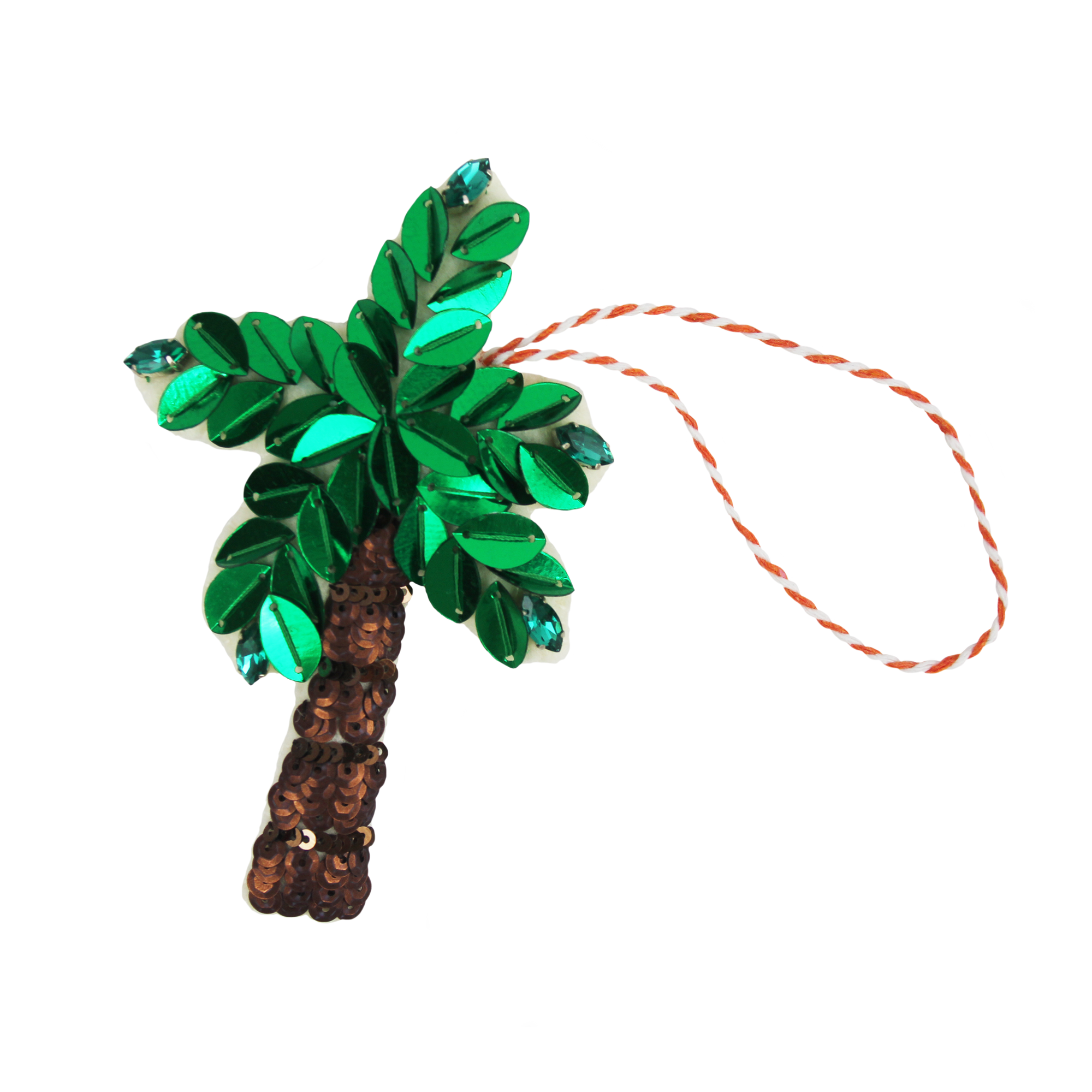 Perfect Palm Tree Sequin Hanging Ornament