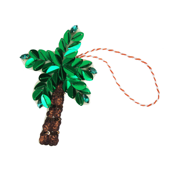 Perfect Palm Tree Sequin Hanging Ornament