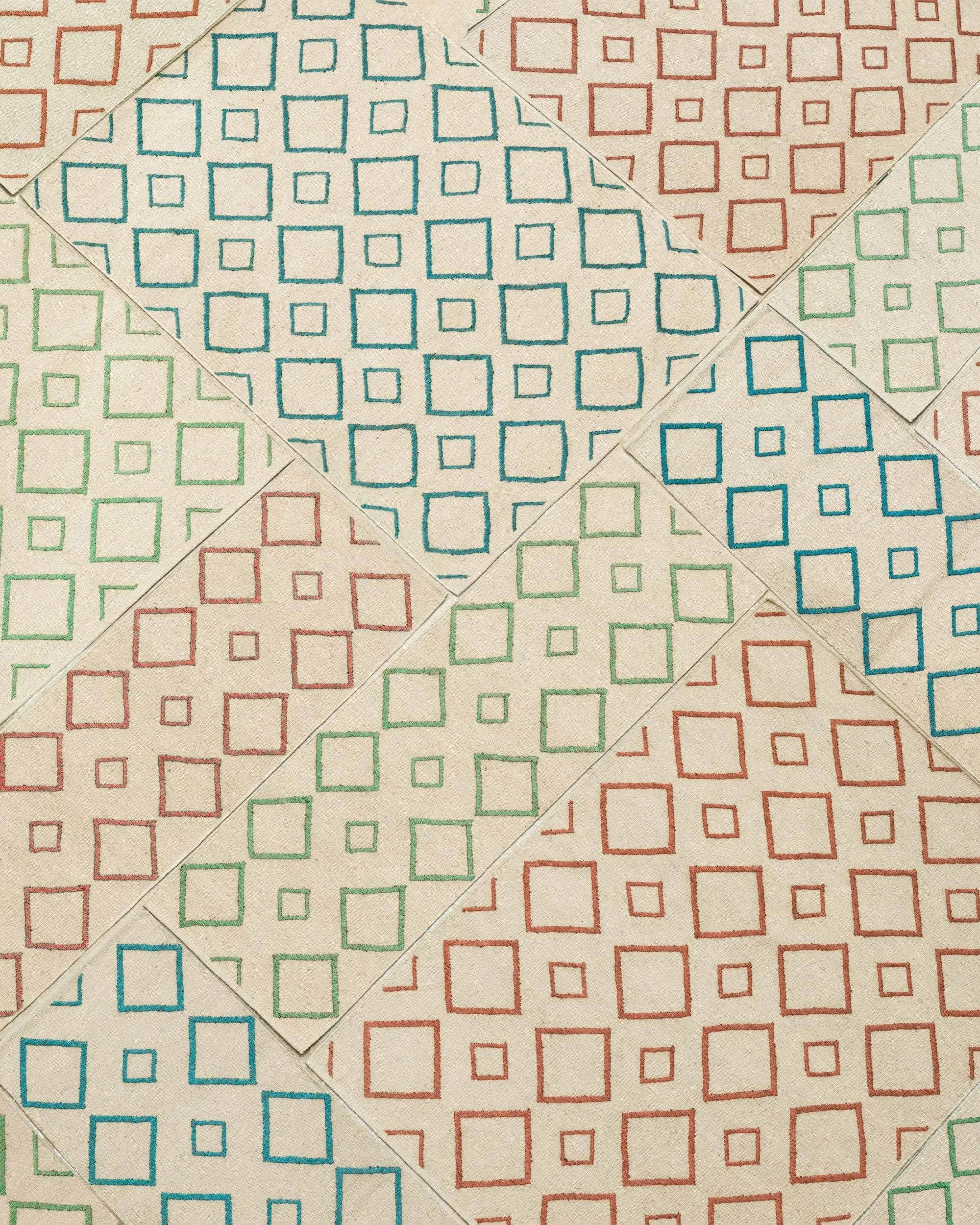 Rhombus Rug Runner - Green