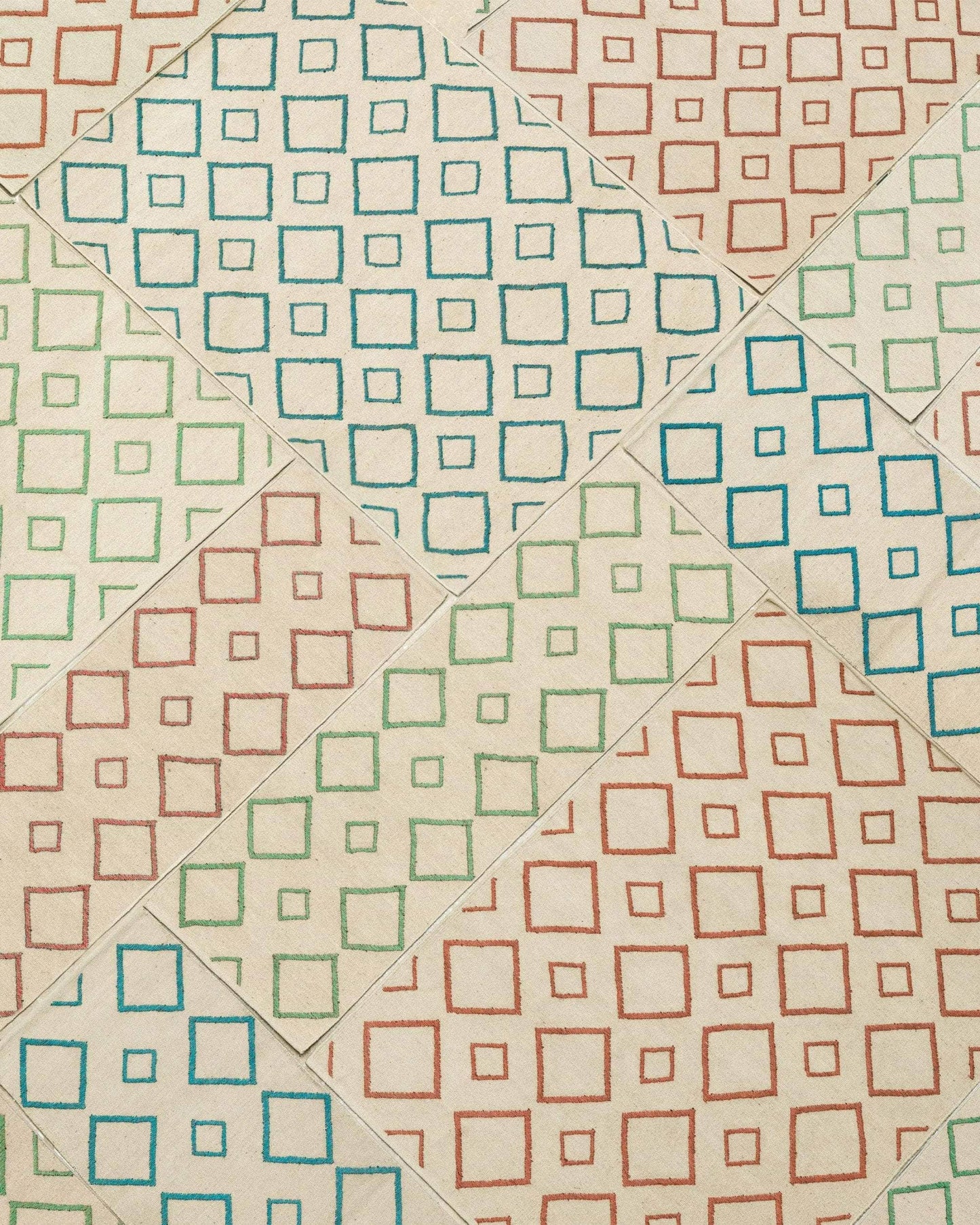 Rhombus Rug Runner - Green