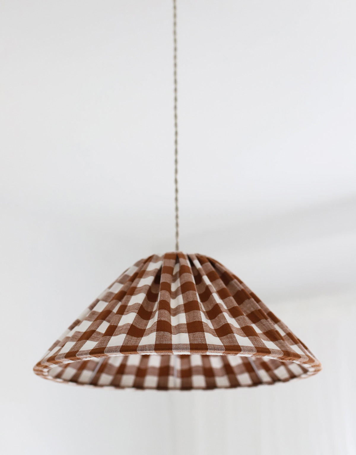 Conical Pendant Light Large Checks Malala ‘Terra’