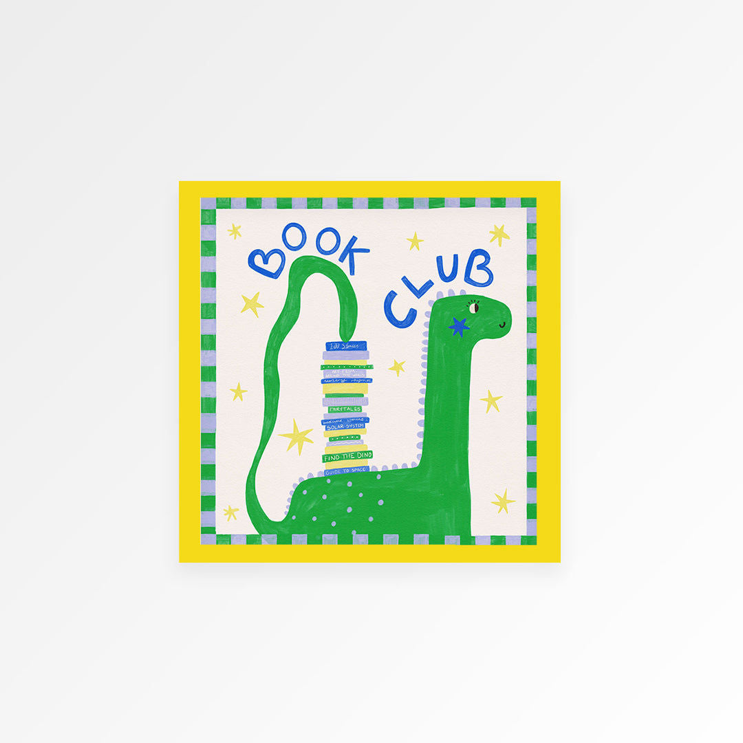 Book Club Dinosaur Kids Print