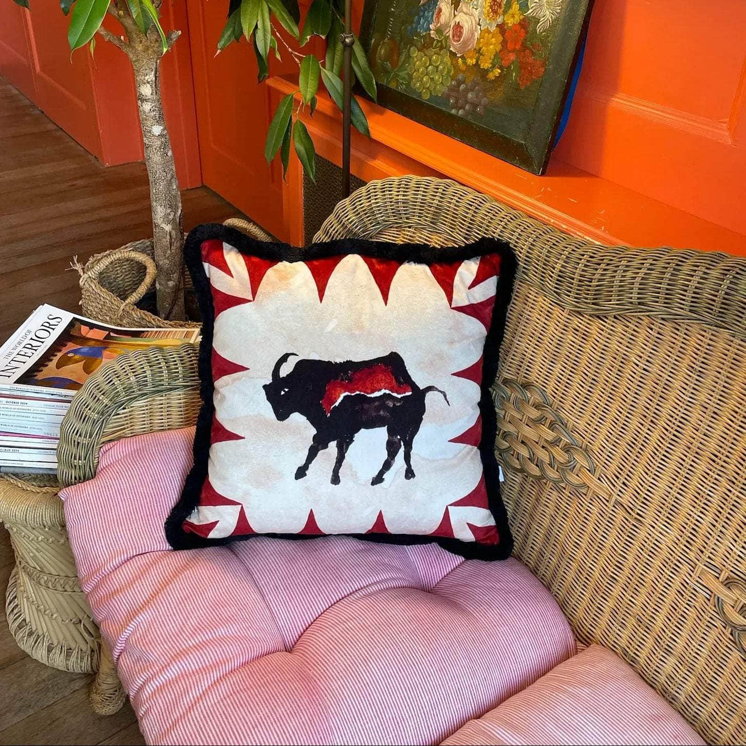 Bison Velvet Cushion