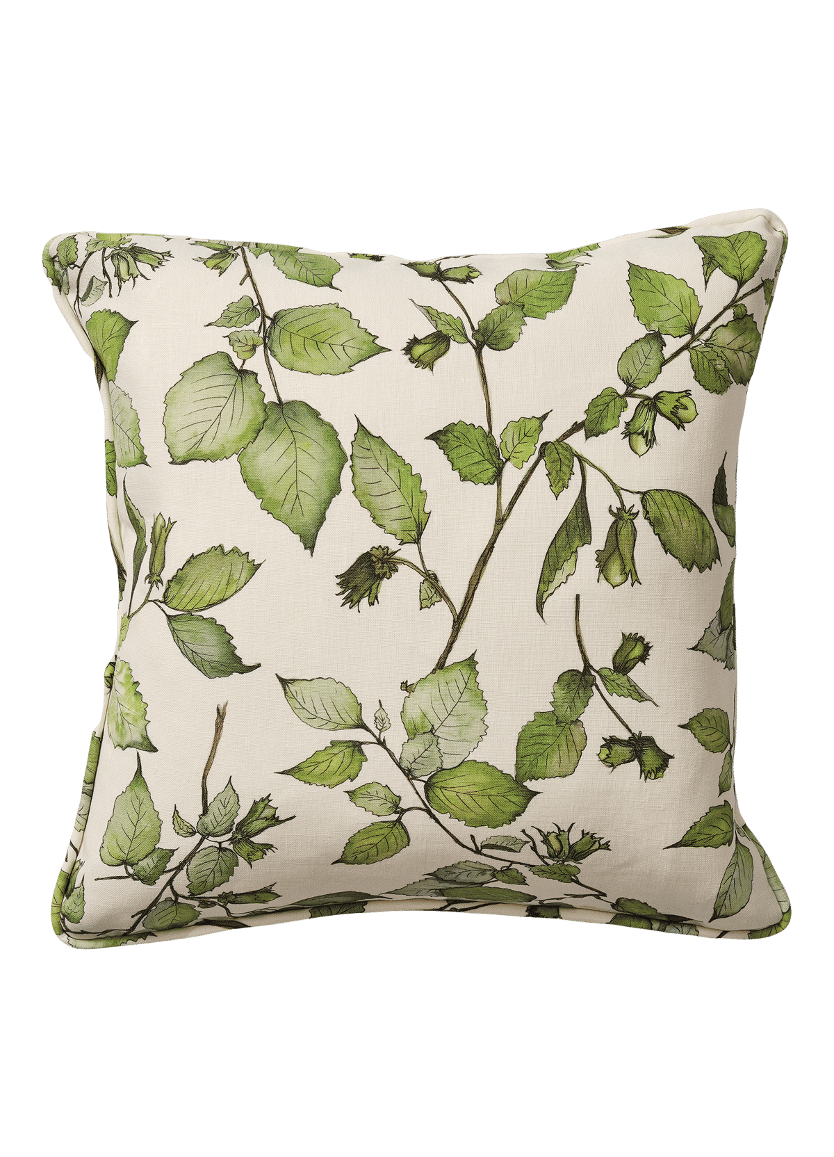 Square Cobnut Cushion with Piping