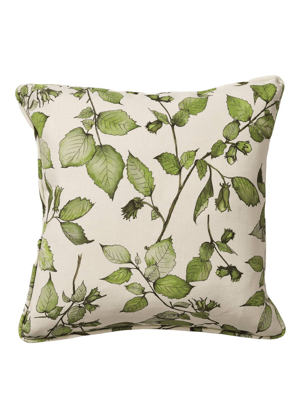 Square Cobnut Cushion with Piping