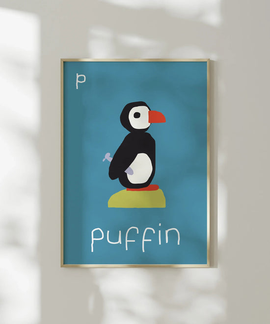 P for Puffin Print