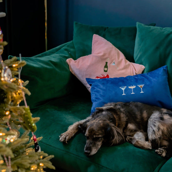 The Cocktail Cushion - Navy