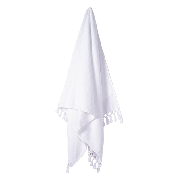 Plush & Bare Pure Cotton Bath Towel In White