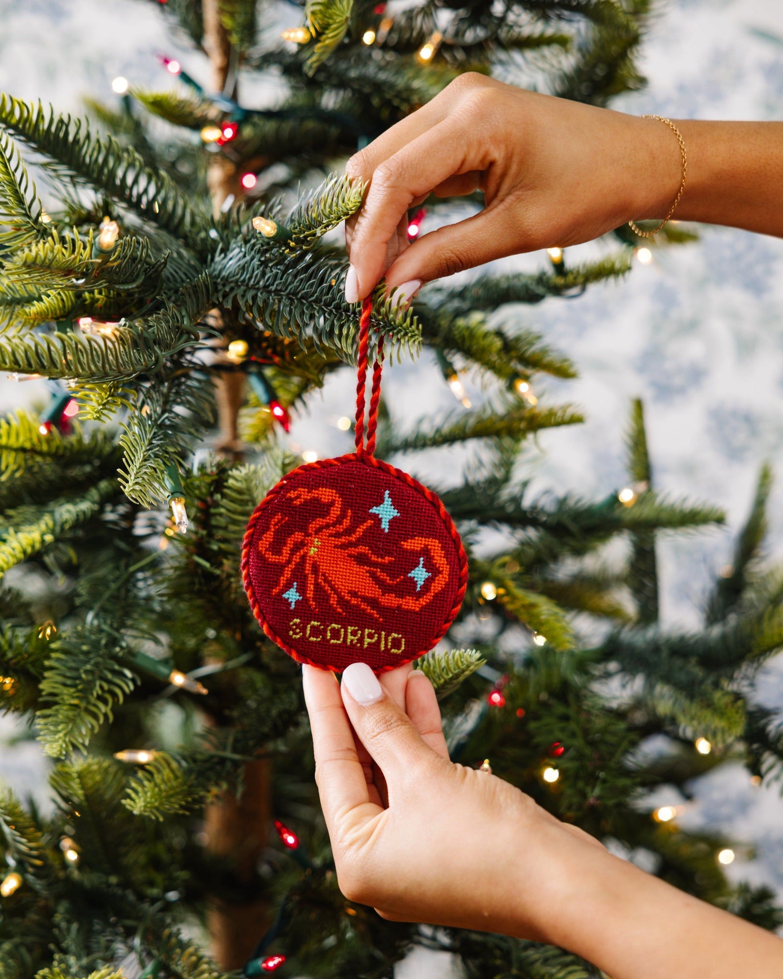 Needlepoint Zodiac Ornament - Scorpio