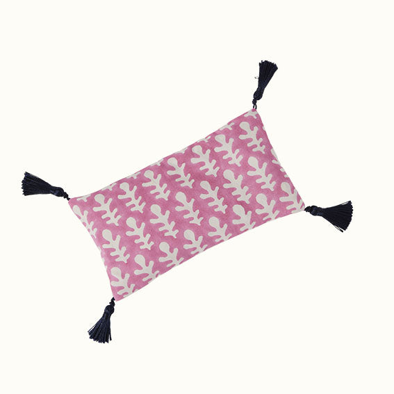Ikat Bagru Lavender Eye Cushion Pink