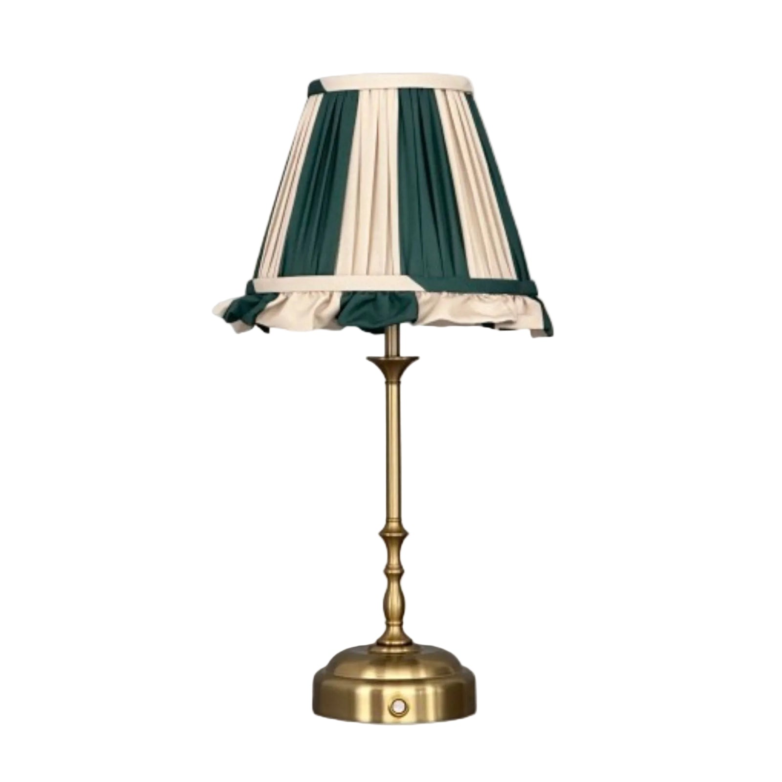 Freddie Table Lamp Green/Cream Stripes