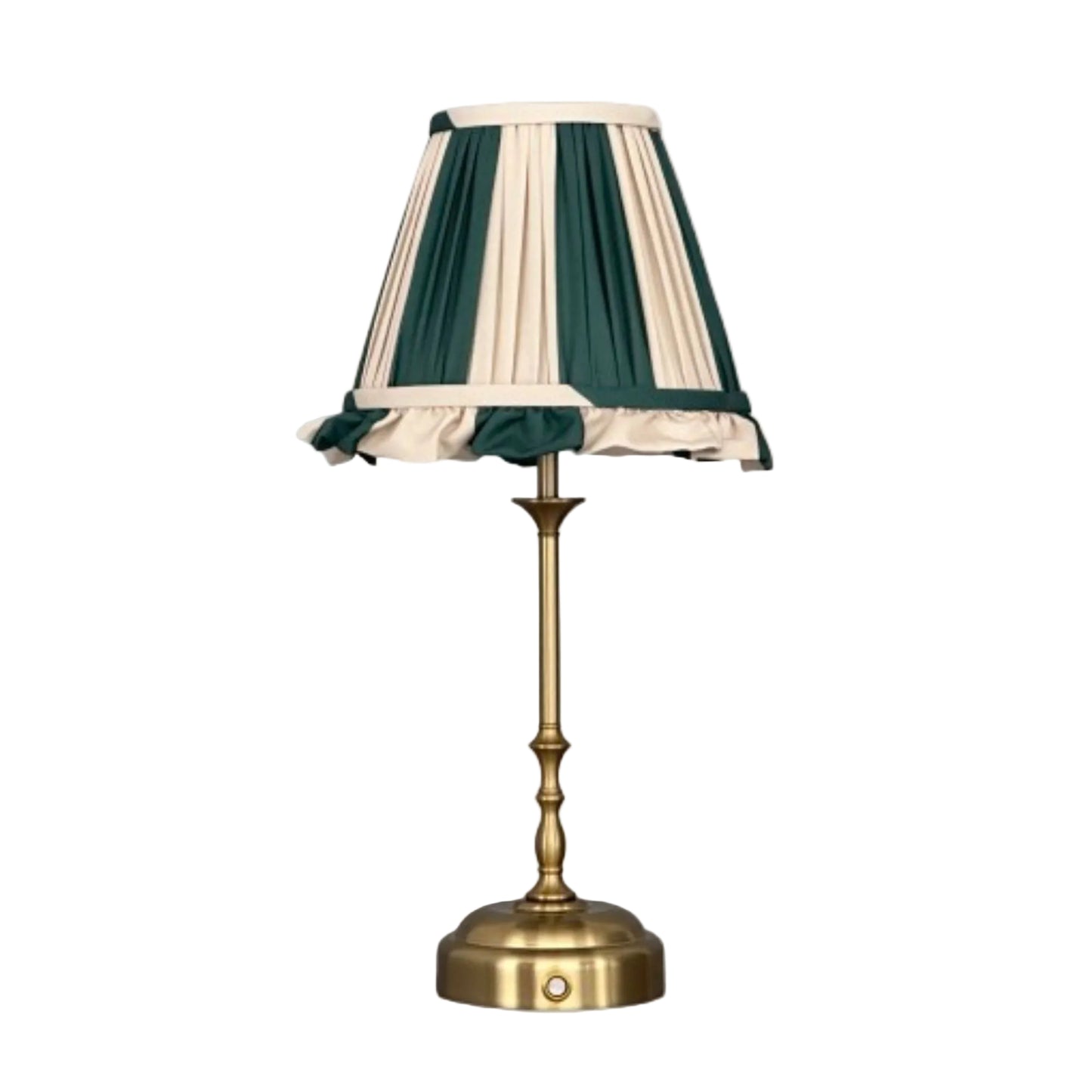 Freddie Table Lamp Green/Cream Stripes