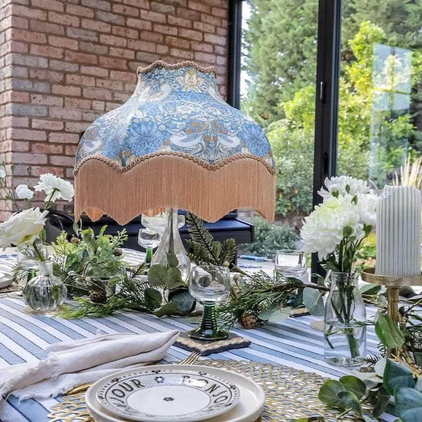Strawberry Thief Lampshade- Blue